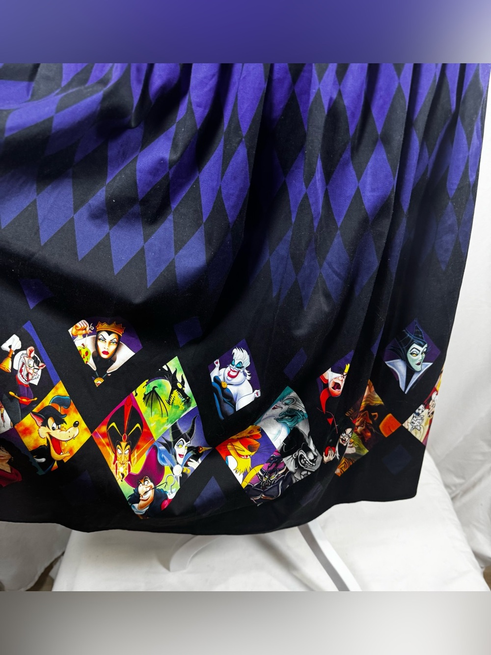 NWTDisney Parks sleeveless fit flair midi dress featuring Disney Villains 2X - Picture 2 of 11